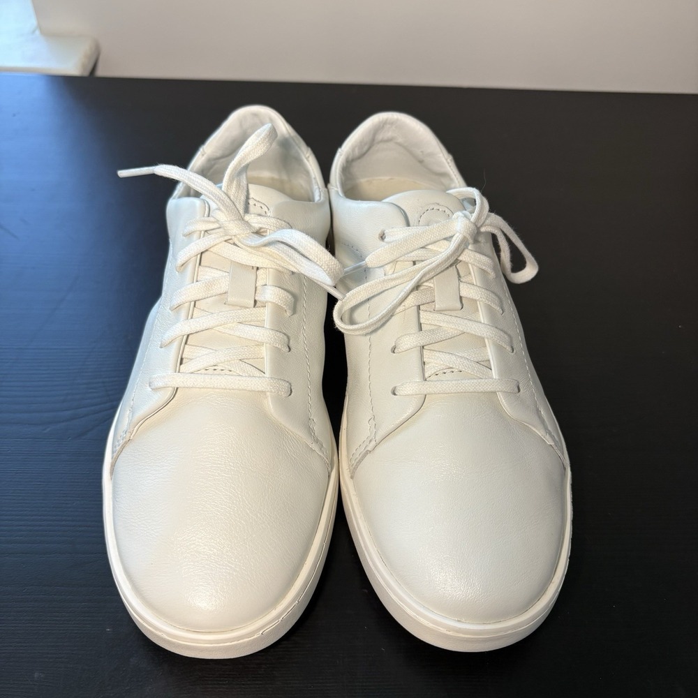 New OluKai Pehuea Li 'ILi Women's 9 White Leather Low Top Sneakers Retail $120 - Picture 3 of 5